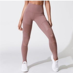 Alo High Waist Moto Legging XXS Smoky Quartz